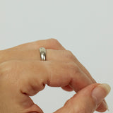 Tapered Smooth Raw Ring wih Champagne Diamonds