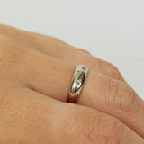 Tapered Smooth Raw Ring wih Champagne Diamonds