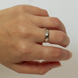 Tapered Smooth Raw Ring wih Champagne Diamonds