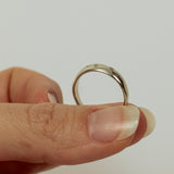 Tapered Smooth Raw Ring wih Champagne Diamonds