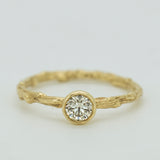 Branch Ring with Bezel-Set Champagne Diamond