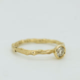 Branch Ring with Bezel-Set Champagne Diamond