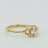 Asymmetric Spreading Branch Engagement Ring