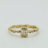 Oval Champagne Branch Ring With Diamonds Orgnic spread