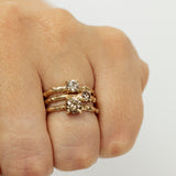 Set of Three White Gold Branch Rings