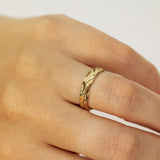 Soft Ridges Texture Wedding Band