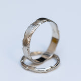 Branch and Chiseled Wedding Rings Set