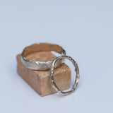 Branch and Chiseled Wedding Rings Set