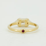 Princess and Trillion Cut White Diamonds Tristone