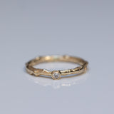Branch Ring with Small White Diamond