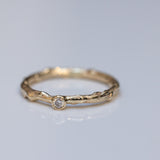 Branch Ring with Small White Diamond