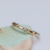 Branch Ring with Small White Diamond