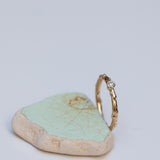 Branch Ring with Small White Diamond