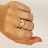 Lab Grown Oval Cut Solitaire with Detailed Bezel