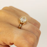 Lab Grown Oval Cut Solitaire with Detailed Bezel