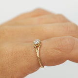Spread Branch Engagement Ring with White Diamond