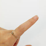 Champagne Tri-Stone Branch Ring