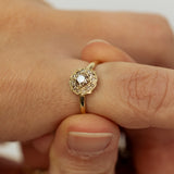 Arabesque Cluster Ring with Champagne Diamonds