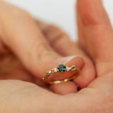Twisted Branch Ring with Sapphire