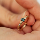 Twisted Branch Ring with Sapphire