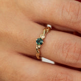 Twisted Branch Ring with Sapphire