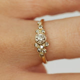 Bubble Cluster Ring with Champagne Diamonds