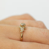 Bubble Cluster Ring with Champagne Diamonds