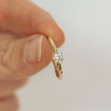White Diamond Solitaire Branch Ring
