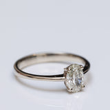 Classic Solitaire Ring With Oval Lab-Grown Diamond