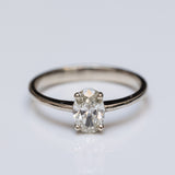 Classic Solitaire Ring With Oval Lab-Grown Diamond