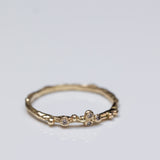 Champagne Diamond Gentle Branch Bubble Ring