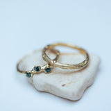 Trio sapphires branch ring & Tree trunk