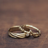 Ripples ring & Festive branch ring