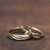 Ripples ring & Festive branch ring