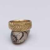 Engraved gold ring