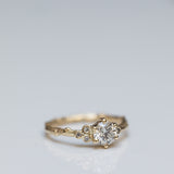 Asymmetric Branch Ring with White Diamonds