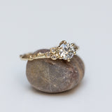 Asymmetric Branch Ring with White Diamonds