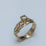 Triple Branch Ring with Champagne Diamonds