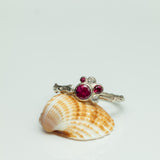 Rubies and White Diamonds Bubble Branch Ring