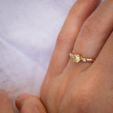 Trio Champagne Diamond Branch Ring