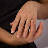 Trio Champagne Diamond Branch Ring