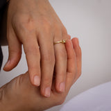 Trio Champagne Diamond Branch Ring