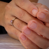 Trio Pink Sapphire and Diamond Branch Ring