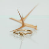 Light Champagne Branch solitaire ring