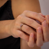 Trio Pink Sapphire and Diamond Branch Ring