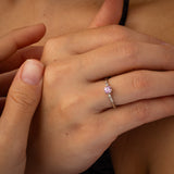 Trio Pink Sapphire and Diamond Branch Ring