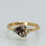Meteorite Ring with a Diamond Accent