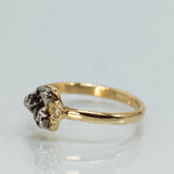 Meteorite Ring with a Diamond Accent