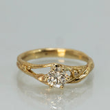 Blooming Fruit Branch Engagement Ring With Lab-Grown Diamond