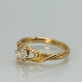 Blooming Fruit Branch Engagement Ring With Lab-Grown Diamond